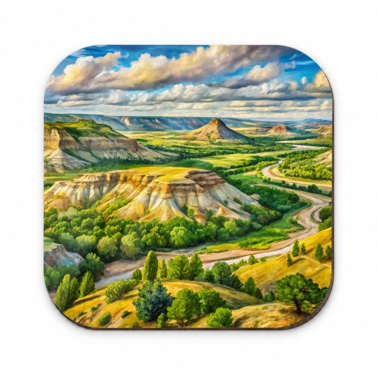 Theodore Roosevelt National Park North Dakota Watercolor Style Fridge Magnet