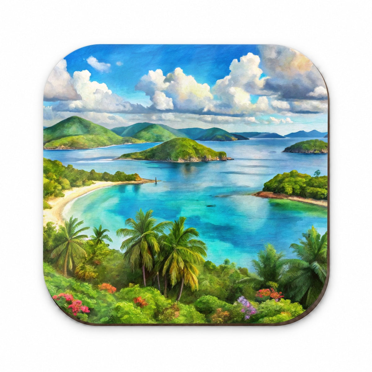 Virgin Islands National Park Watercolor Style Fridge Magnet