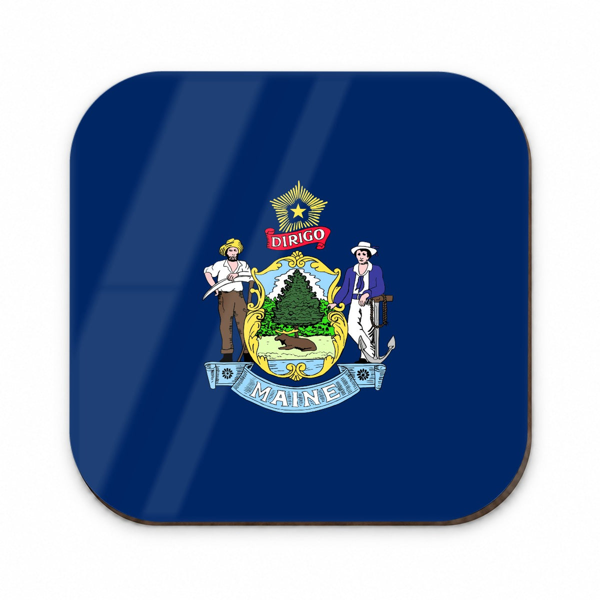 Maine ME State Flag Fridge Magnet