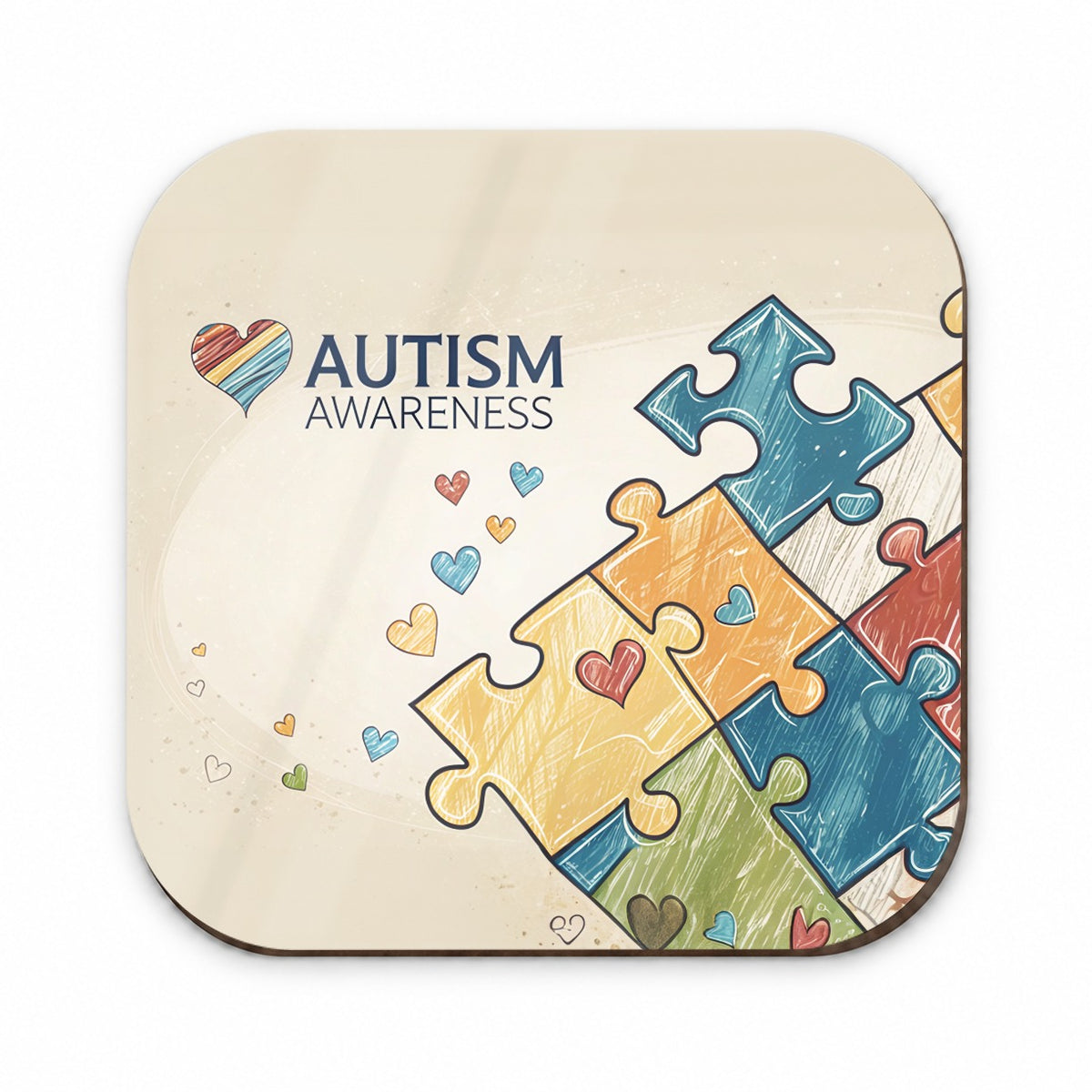 Autism Awareness Puzzle Pieces Heart Fridge Magnet