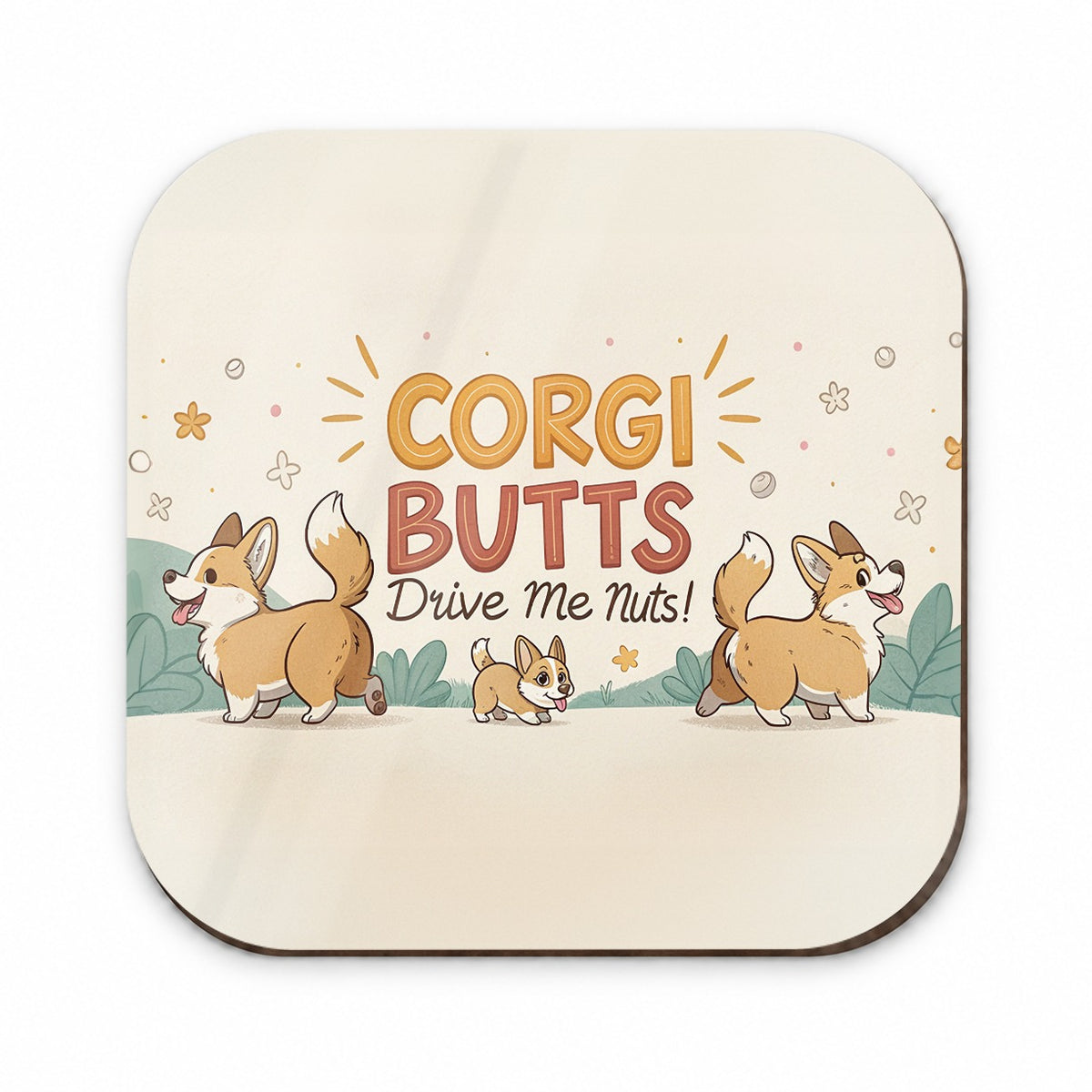 Corgi Butts Drive Me Nuts Dog Funny Cartoon Fridge Magnet