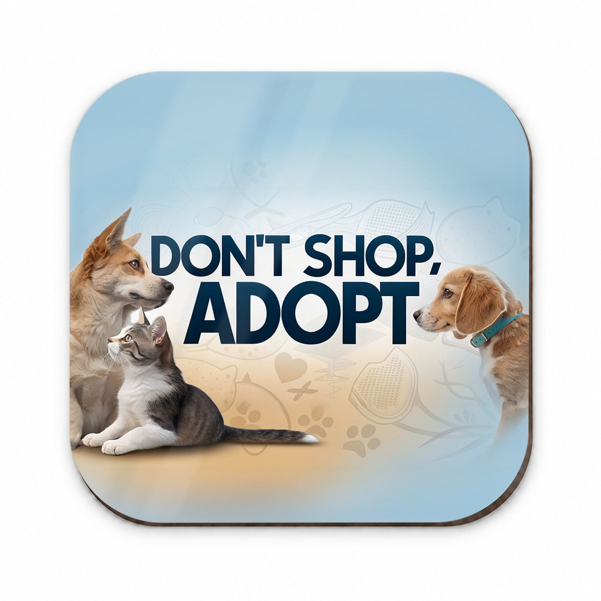 Don't Shop Adopt Dog Cat Rescue Fridge Magnet
