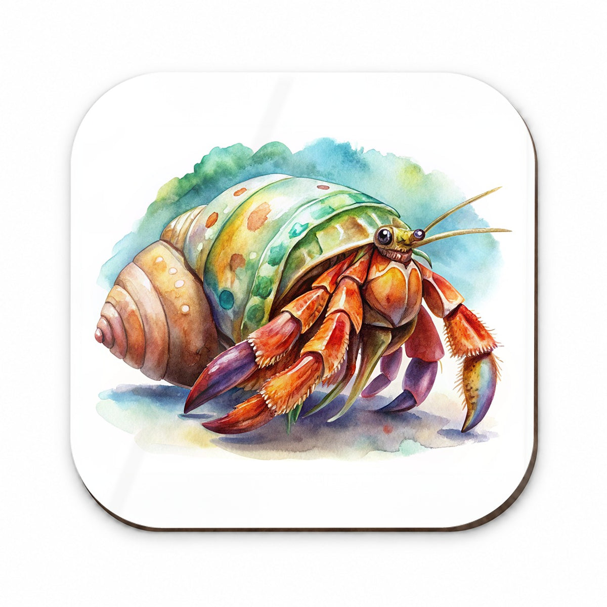 Hermit Crab Watercolor Fridge Magnet