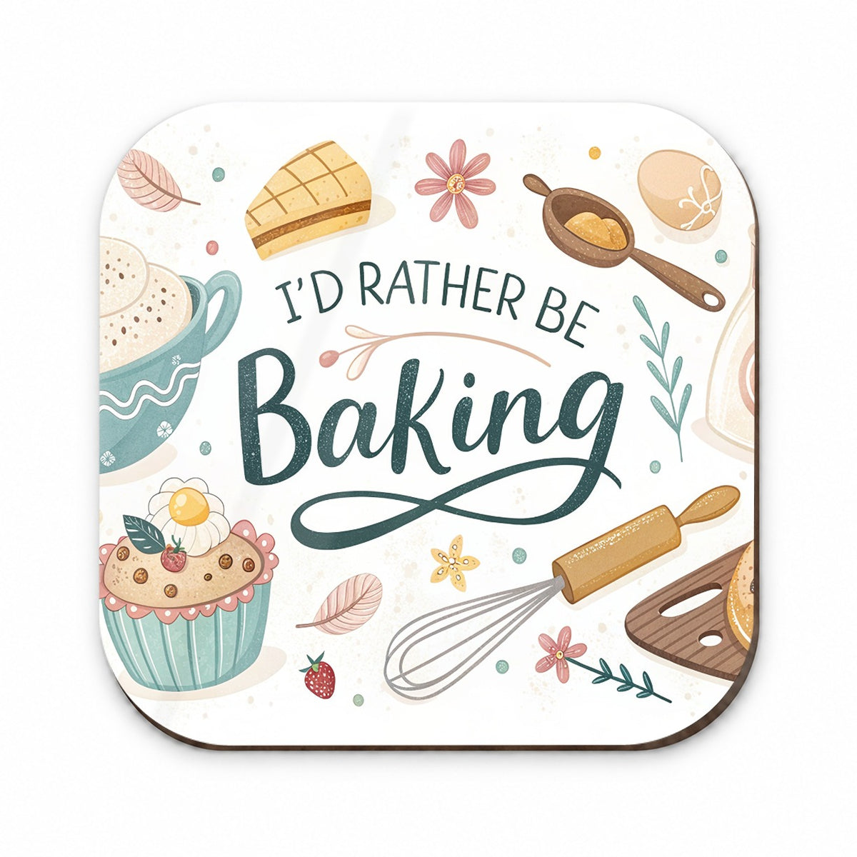 I'd Rather Be Baking Fridge Magnet