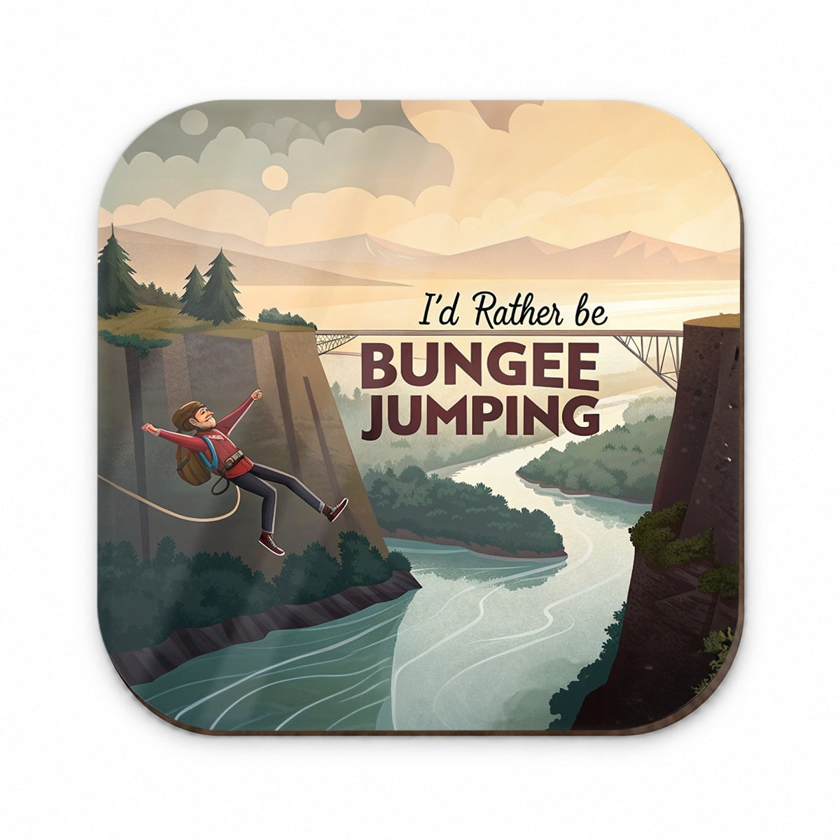 I'd Rather Be Bungee Jumping Fridge Magnet