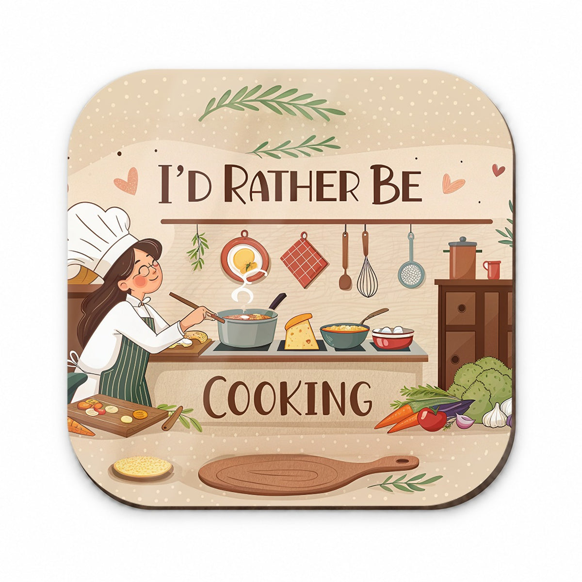 I'd Rather Be Cooking Cook Fridge Magnet