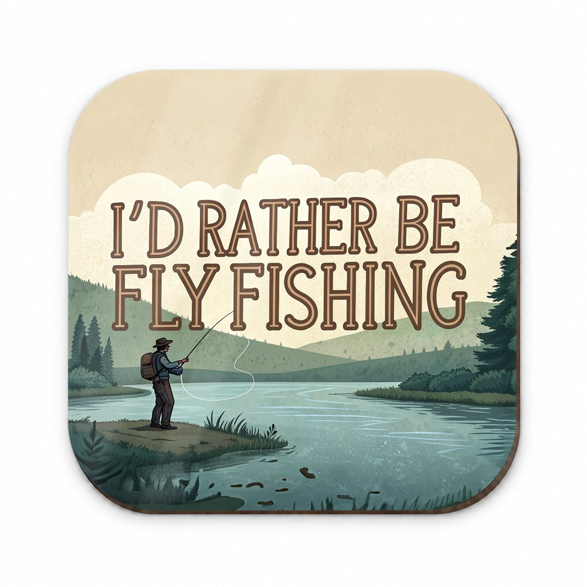 I'd Rather Be Fly Fishing Fridge Magnet