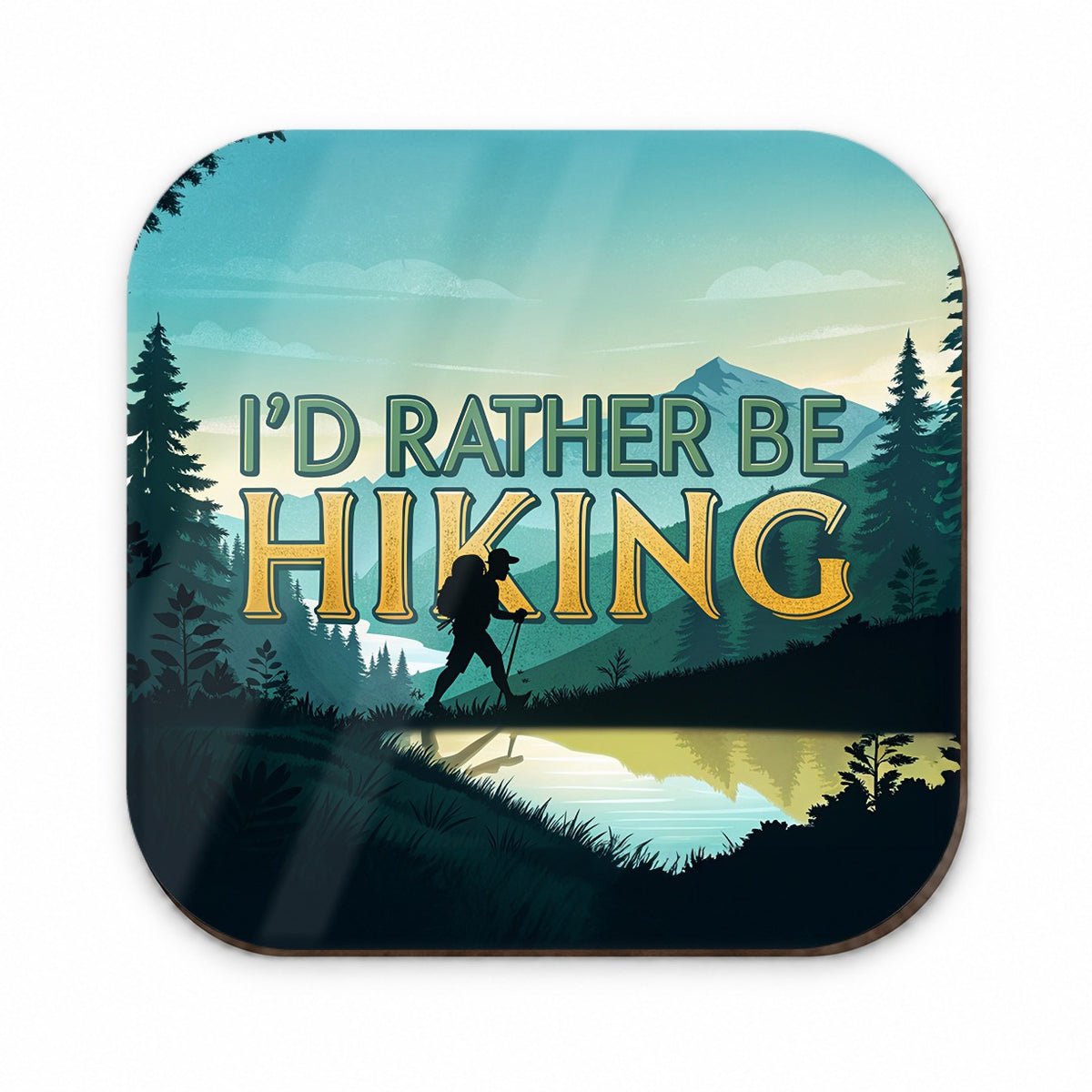 I'd Rather Be Hiking Mountains Fridge Magnet