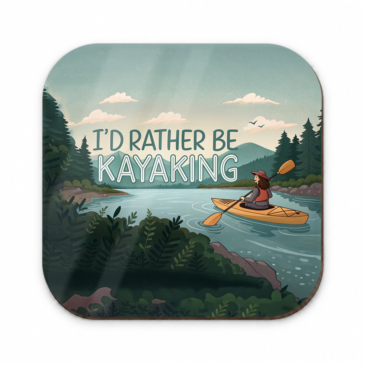 I'd Rather Be Kayaking Woman Kayaker Fridge Magnet