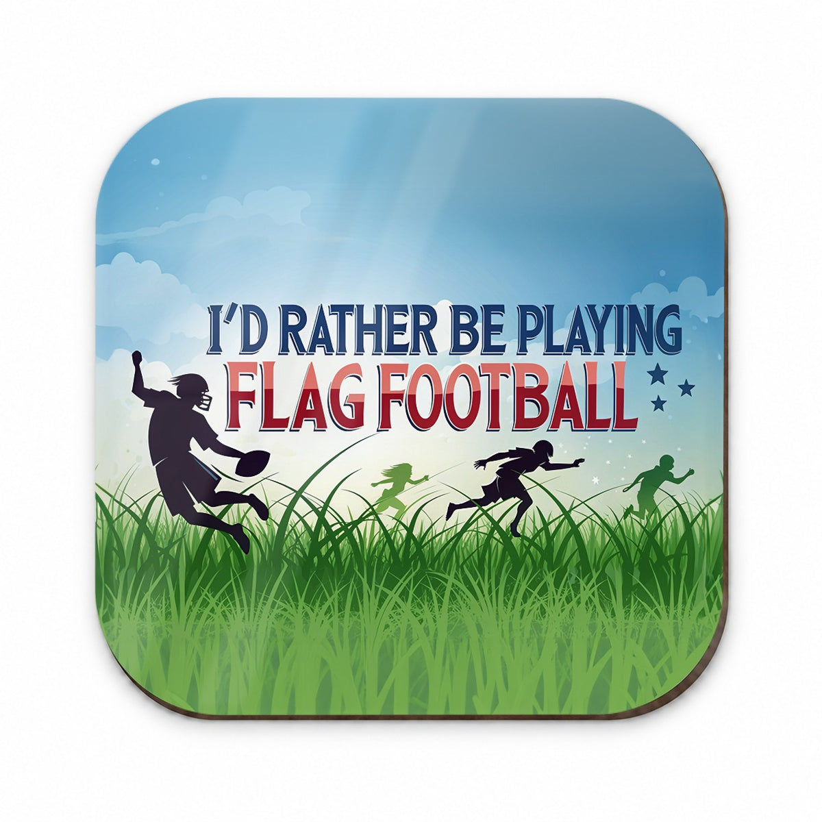 I'd Rather Be Playing Flag Football Fridge Magnet