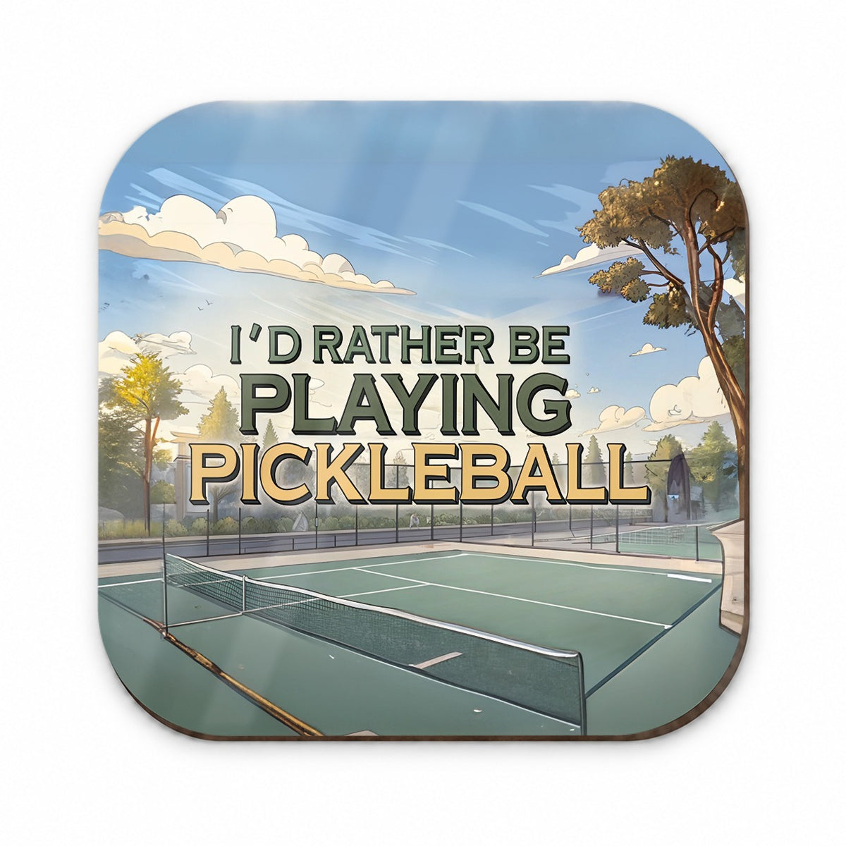 I'd Rather Be Playing Pickleball Court Fridge Magnet