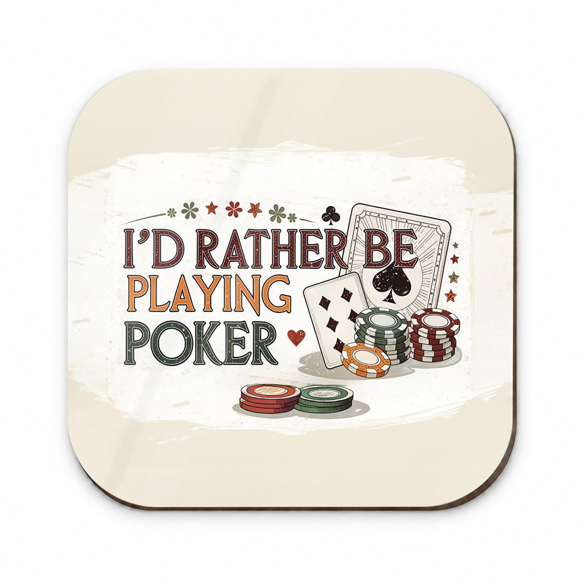 I'd Rather Be Playing Poker Cards Fridge Magnet
