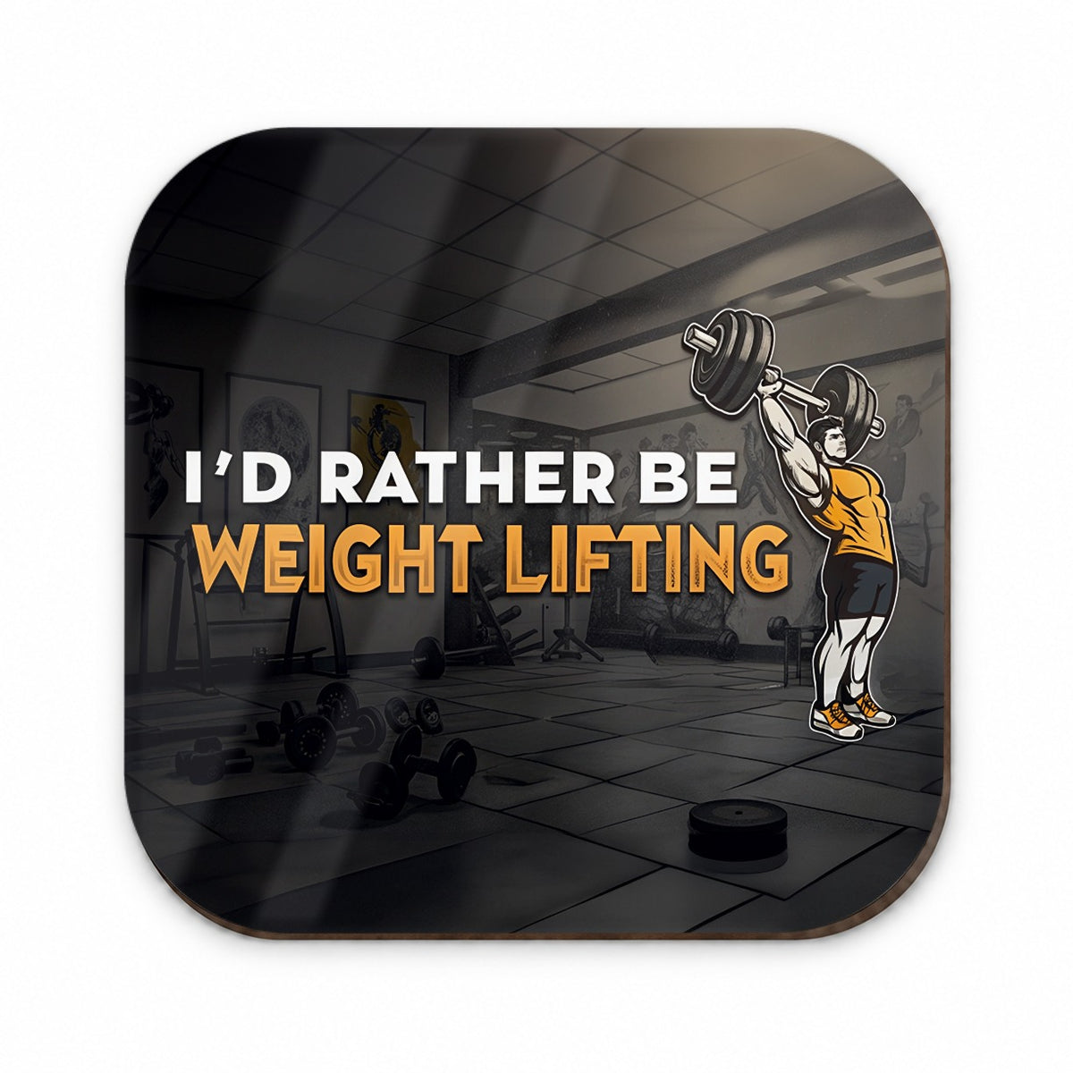 I'd Rather Be Weight Lifting Gym Fridge Magnet