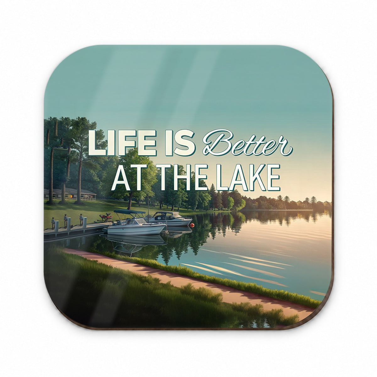 Life is Better At The Lake Boats Fridge Magnet