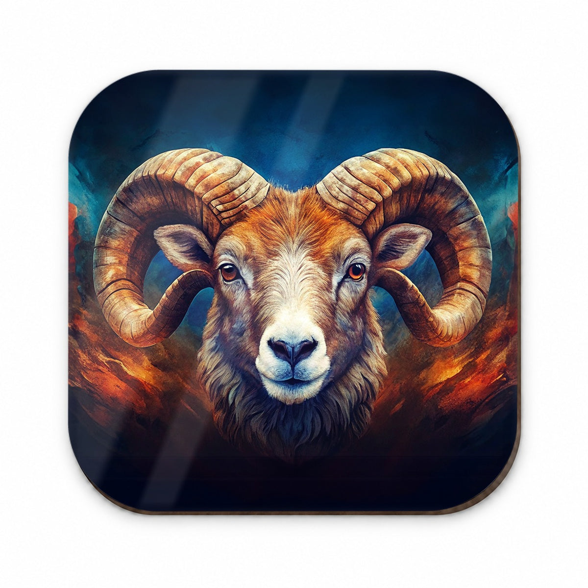 Ram Head Colorful Background Fridge Magnet