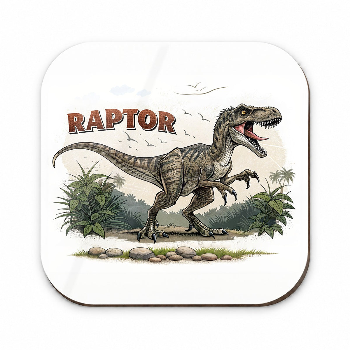 Raptor Dinosaur Cartoon Fridge Magnet