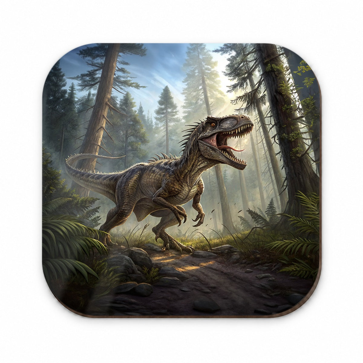 Raptor Dinosaur In Forest Fridge Magnet