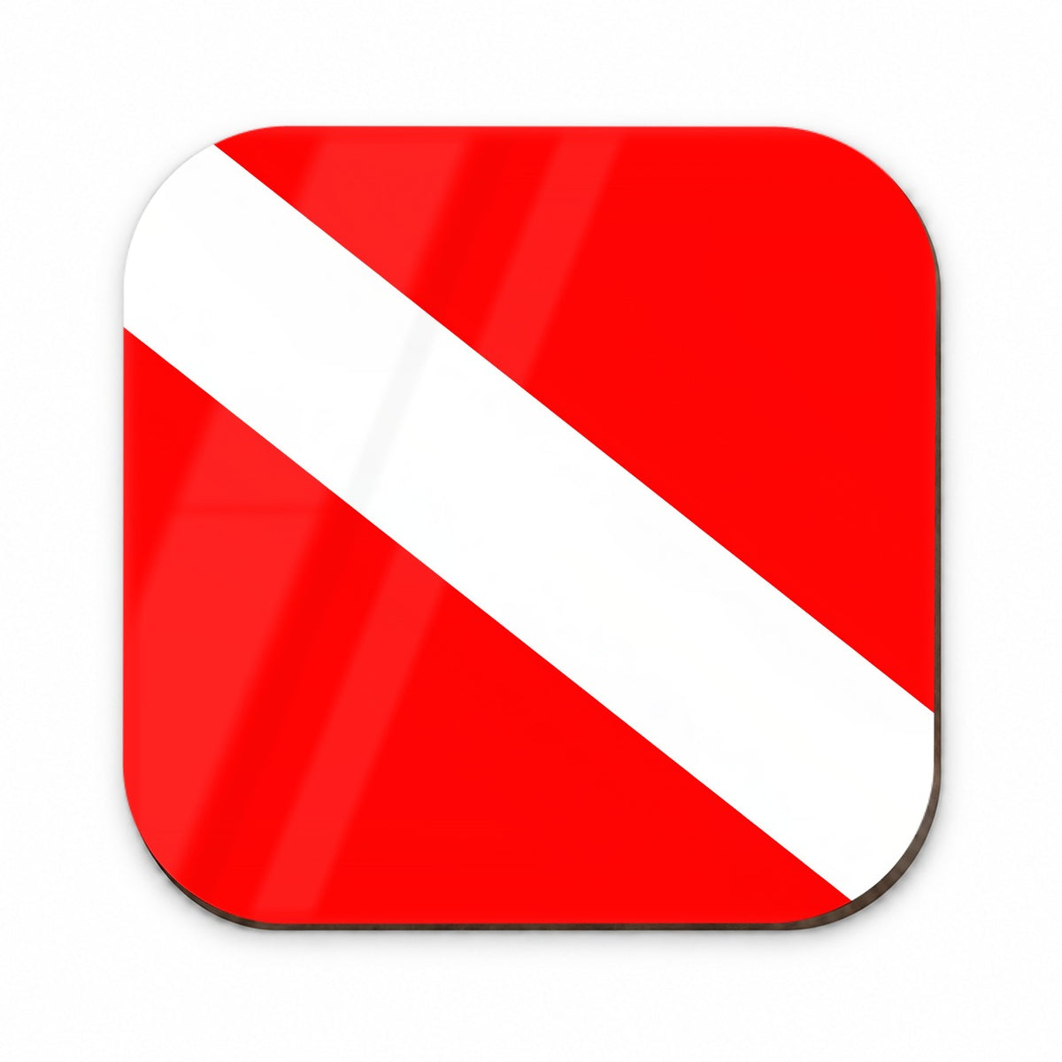 Scuba Diving Flag Red White Diver Down Fridge Magnet