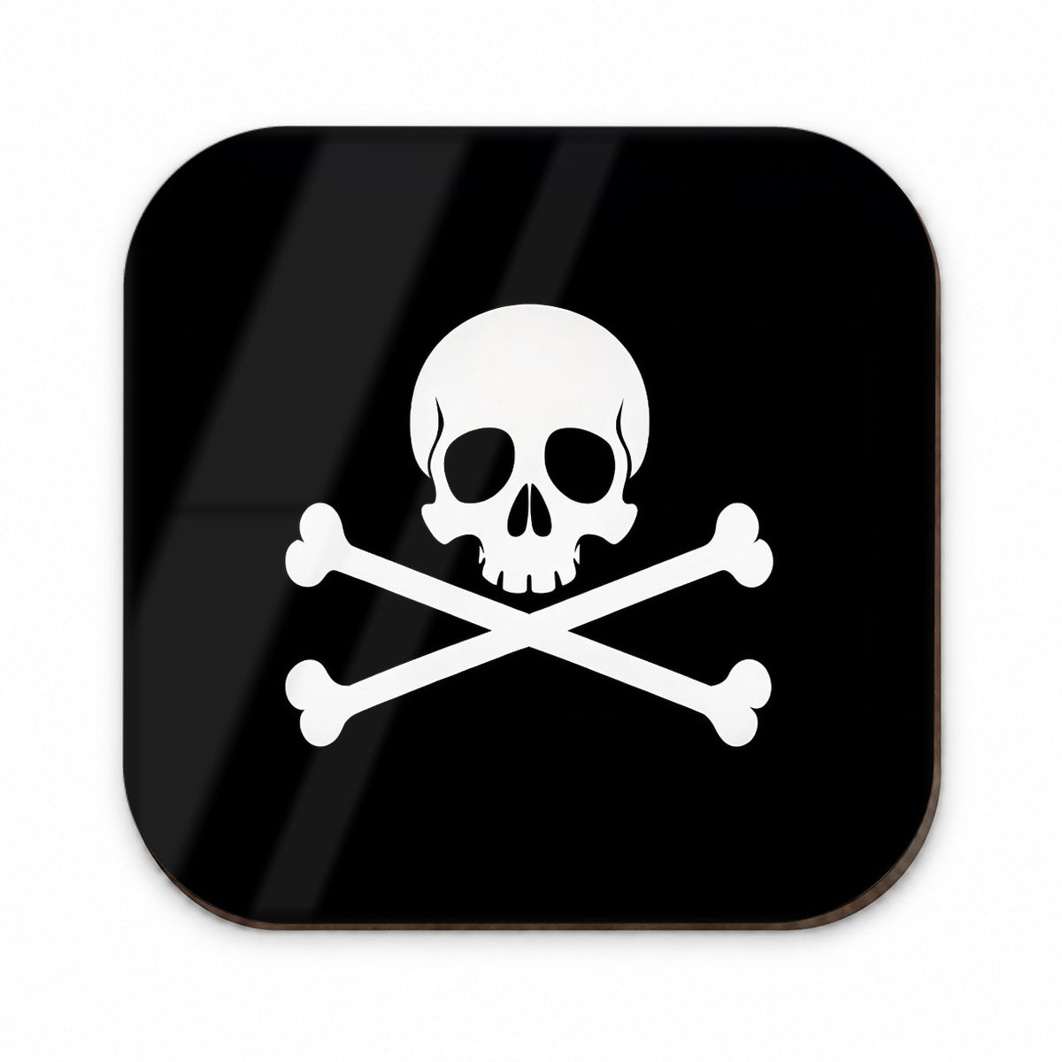 Skull And Crossbones Jolly Roger Pirate Flag Black And White Fridge Magnet