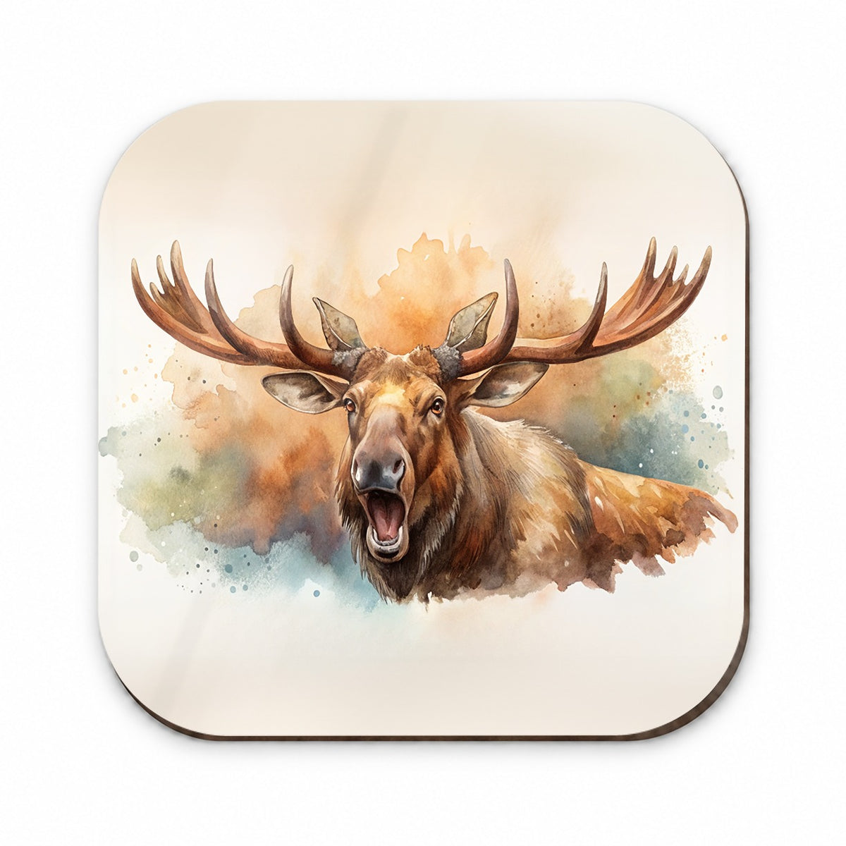 Angry Moose Watercolor Fridge Magnet