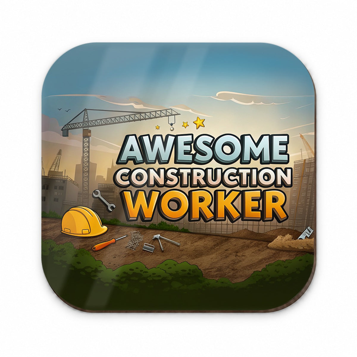 Awesome Construction Worker Inspirational Fridge Magnet