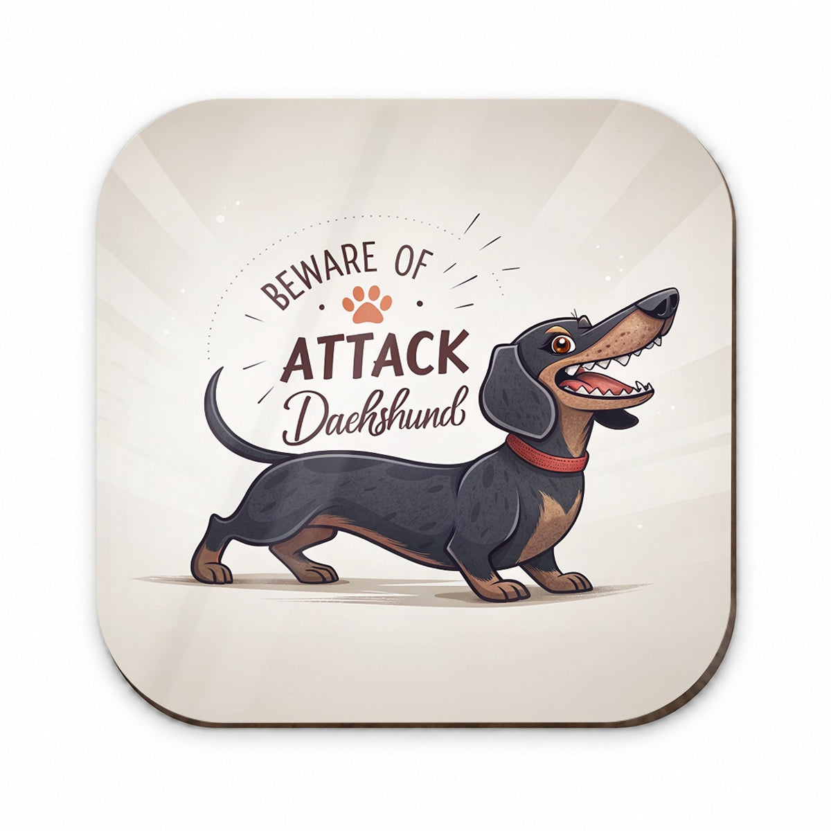 Beware Of Attack Dachshund Dog Funny Fridge Magnet