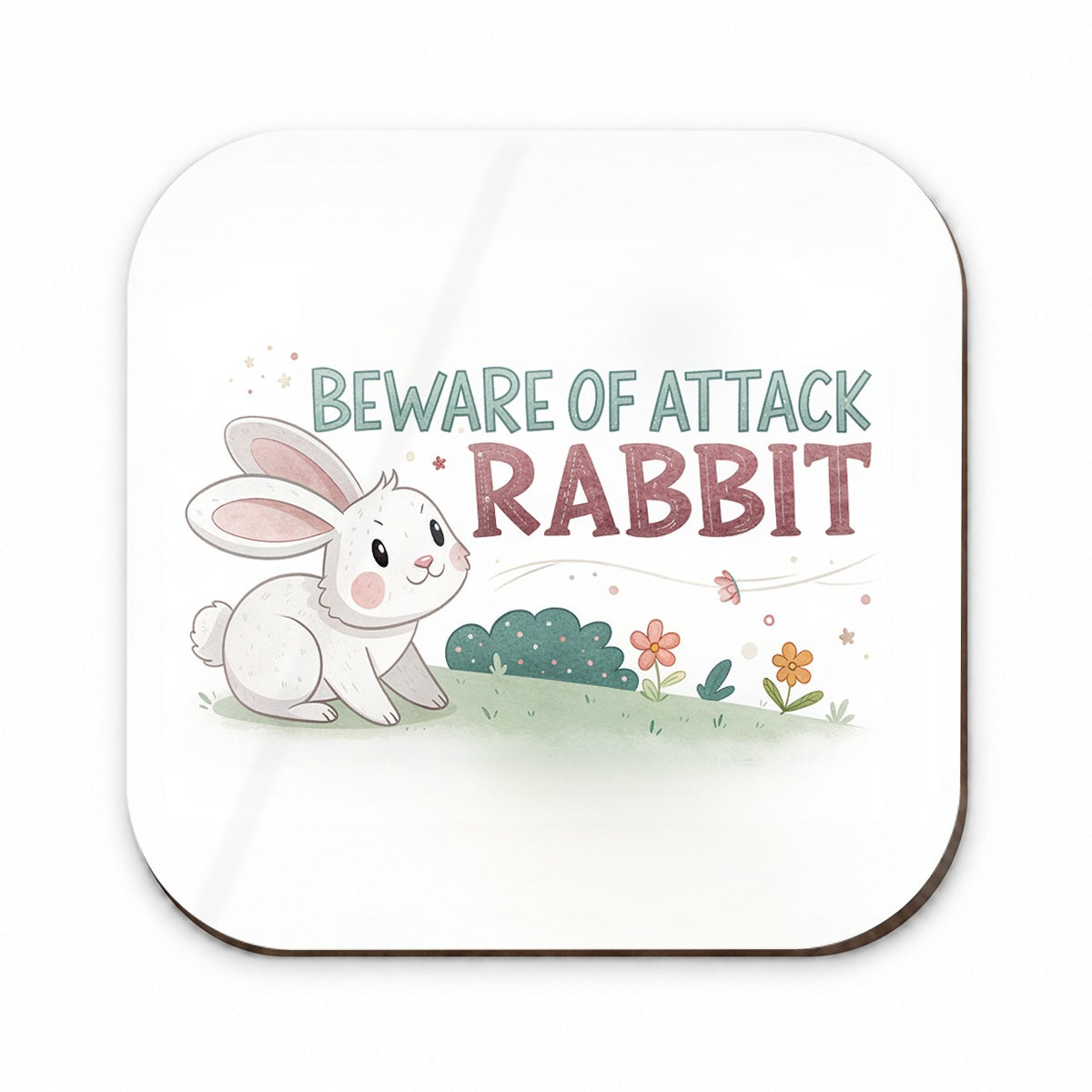 Beware Of Attack Rabbit Funny Fridge Magnet