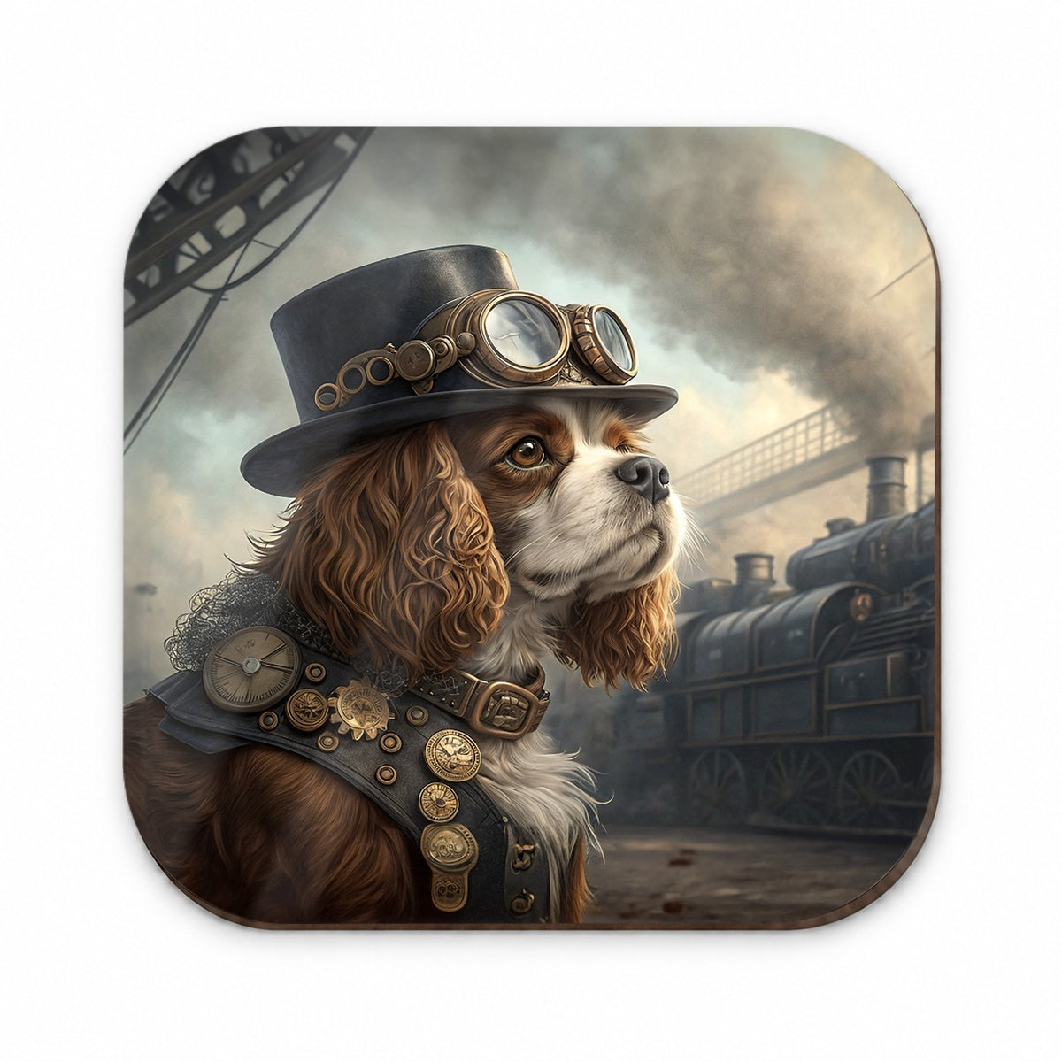 Cavalier King Charles Spaniel Dog Steampunk Fridge Magnet