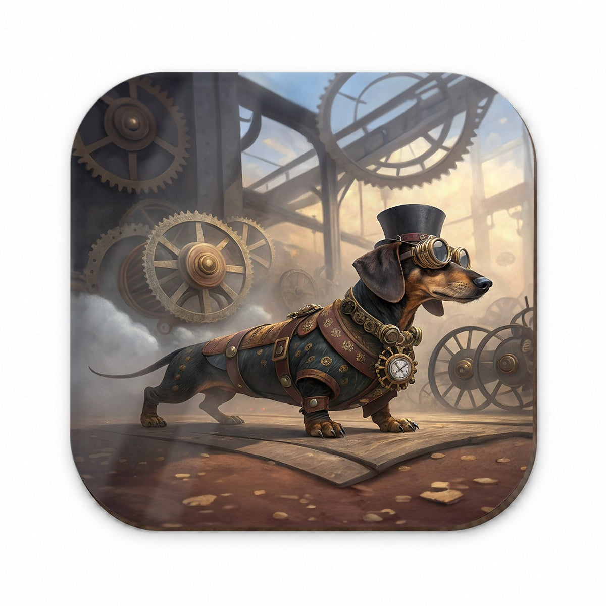 Dachshund Wiener Dog Steampunk Fridge Magnet