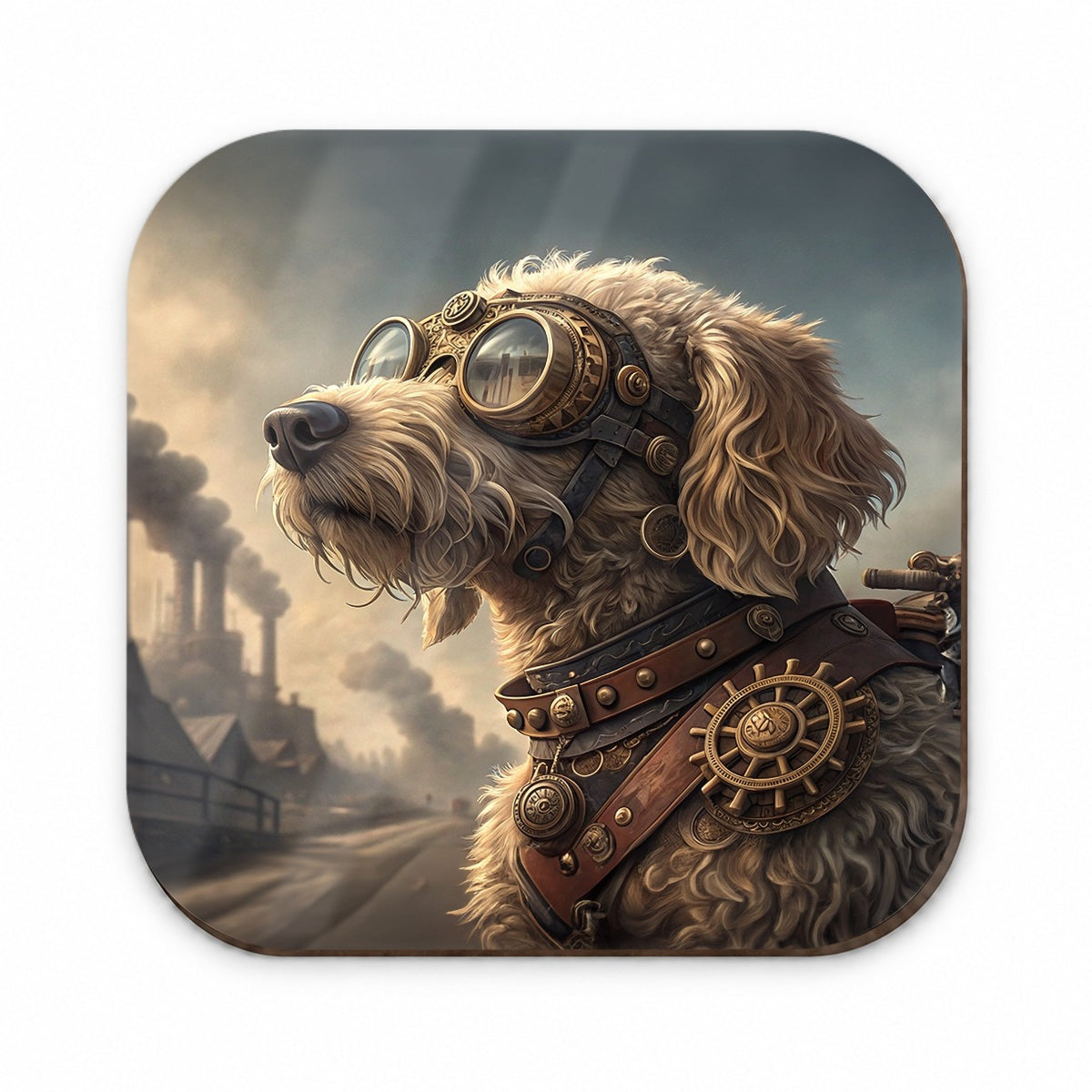 Goldendoodle Dog Steampunk Fridge Magnet