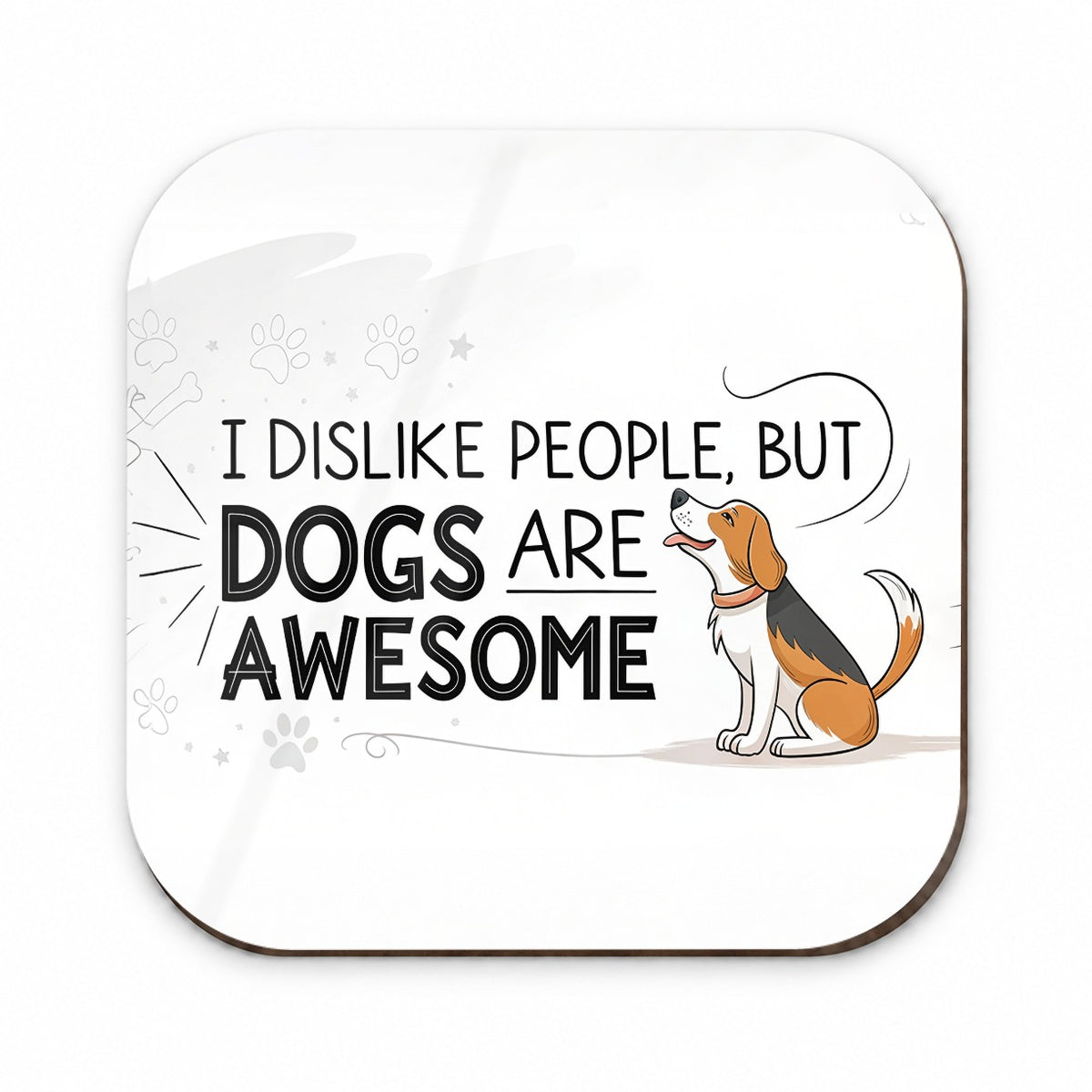 I Dislike People But Dogs Are Awesome Funny Fridge Magnet