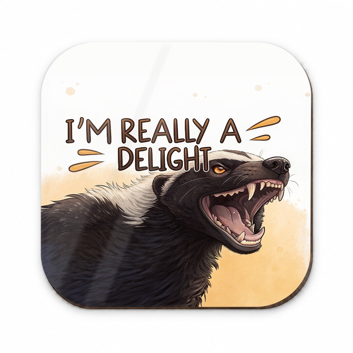 I'm Really a Delight Funny Angry Honey Badger Fridge Magnet