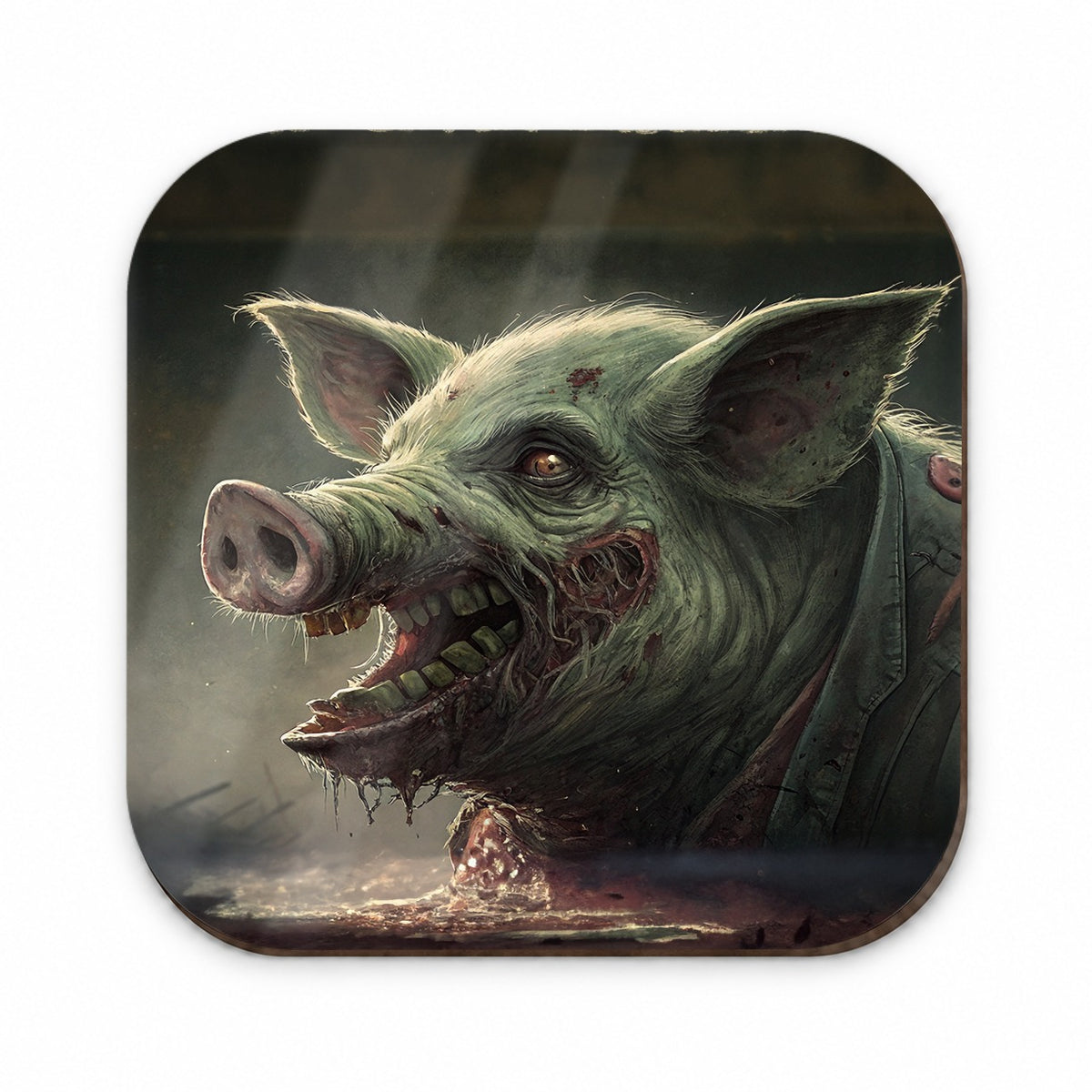 Pig Zombie Creepy Scary Halloween Fridge Magnet