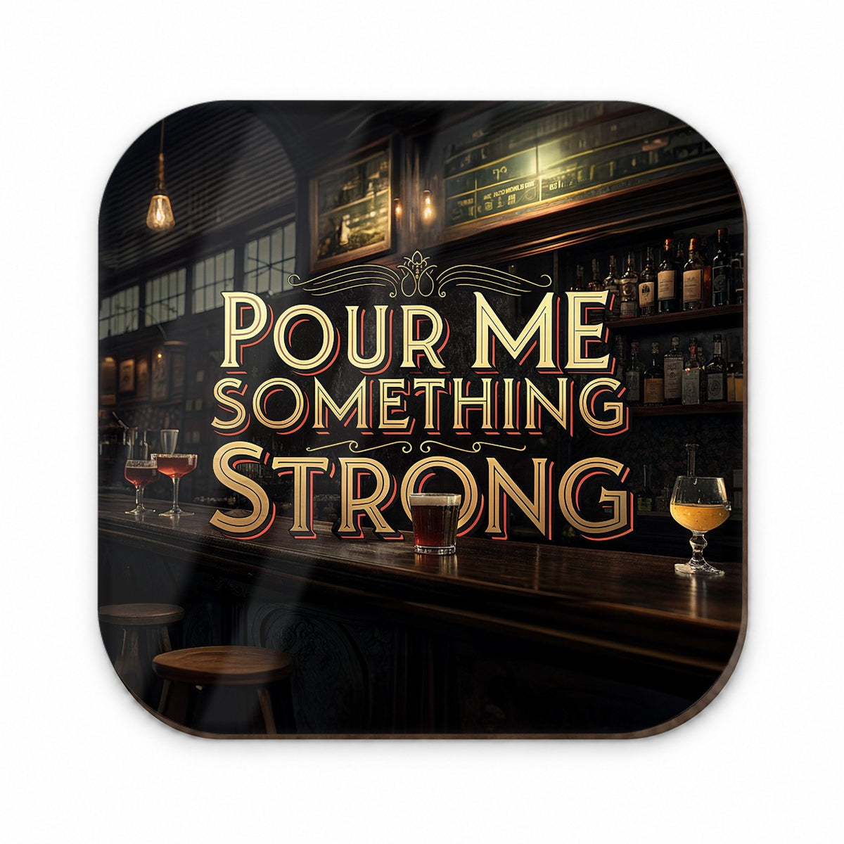 Pour Me Something Strong Beer Alcohol Funny Fridge Magnet
