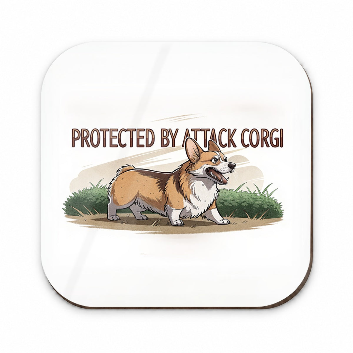 Protected By Attack Corgi Funny Fridge Magnet
