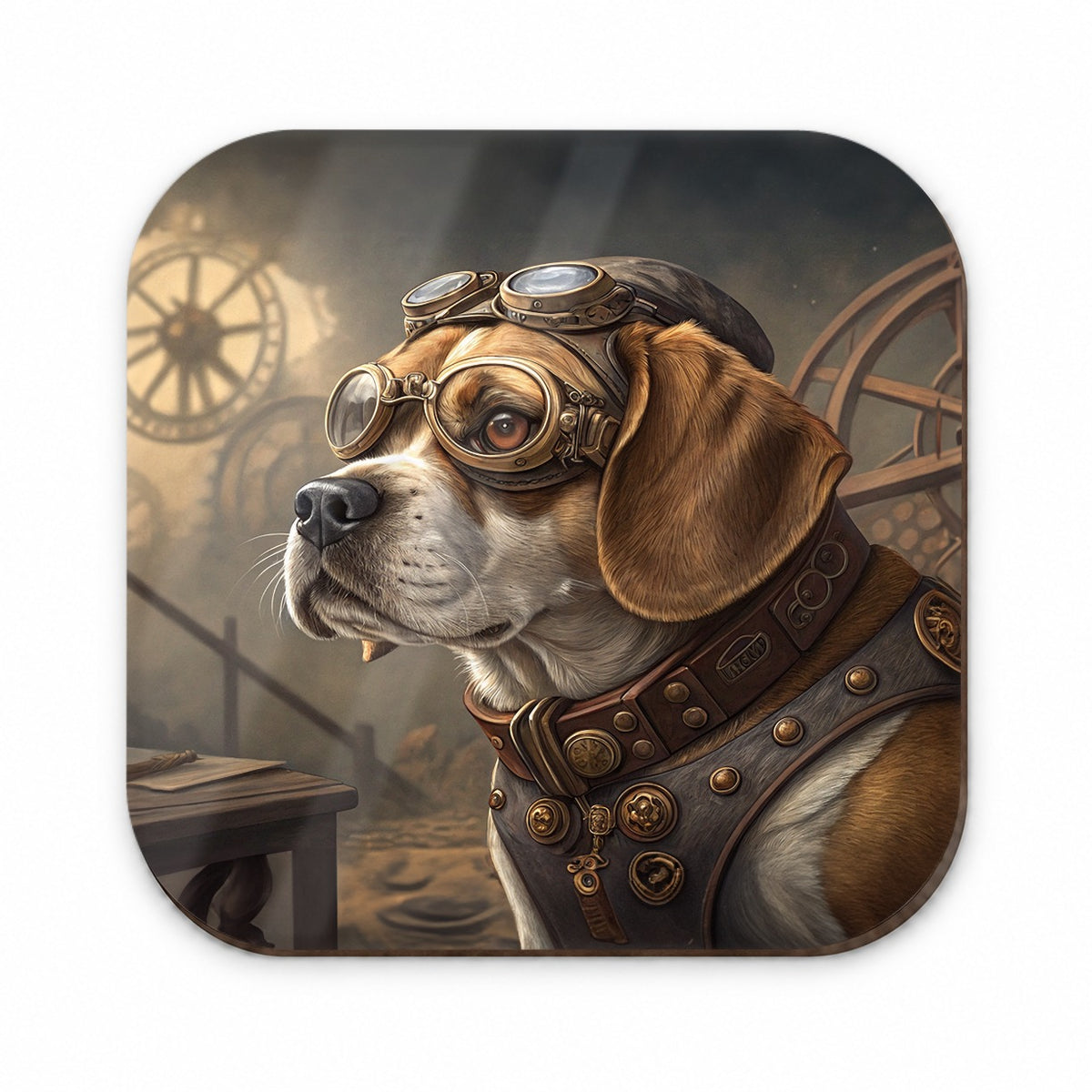 Puggle Dog Steampunk Fridge Magnet