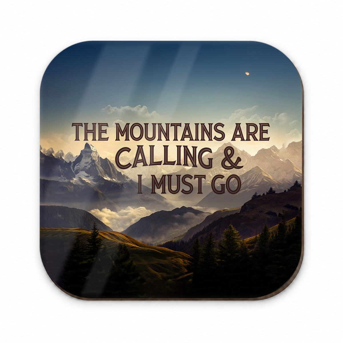 The Mountains Are Calling And I Must Go Hiking Camping Fridge Magnet