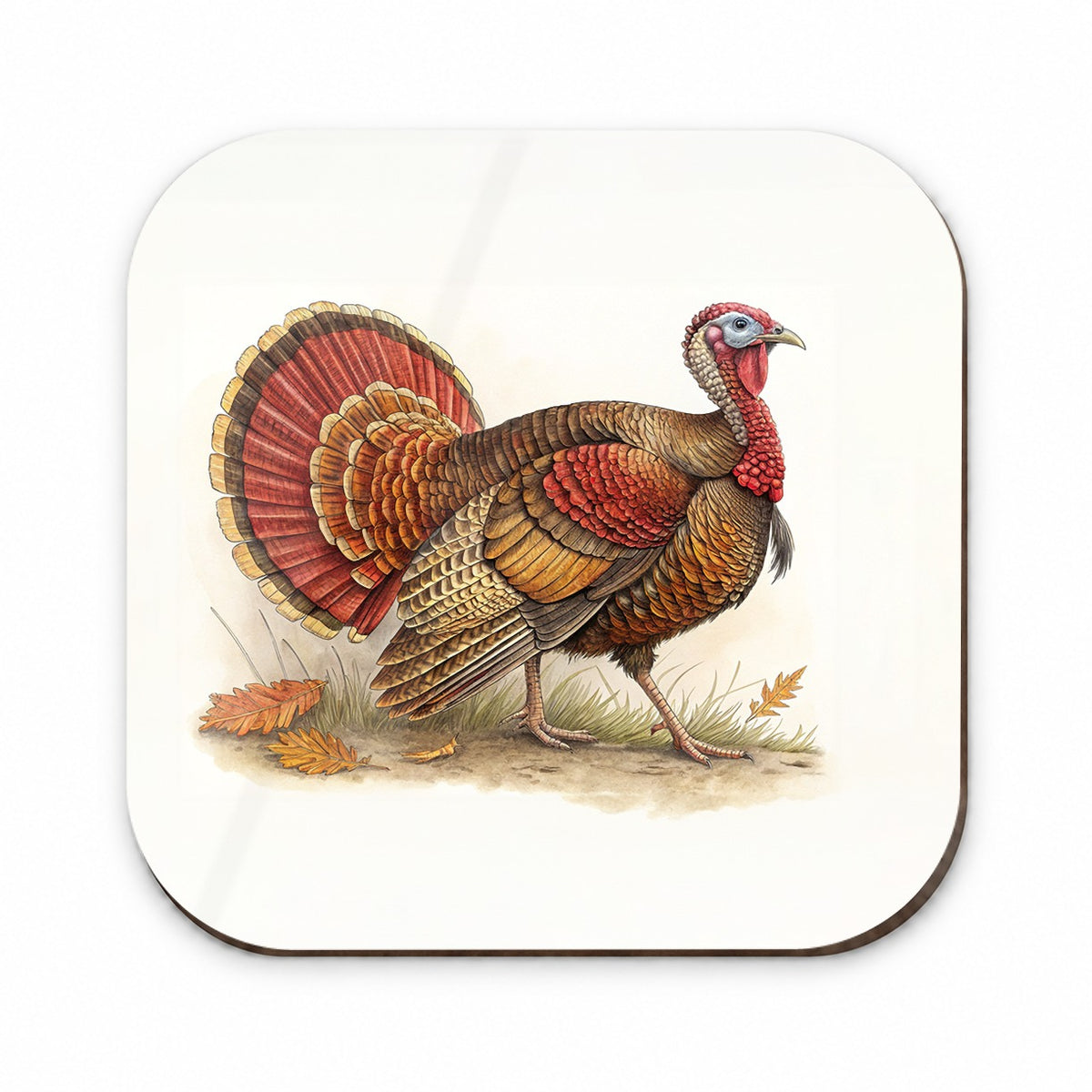 Tom Gobbler Male Turkey Illustration Fridge Magnet