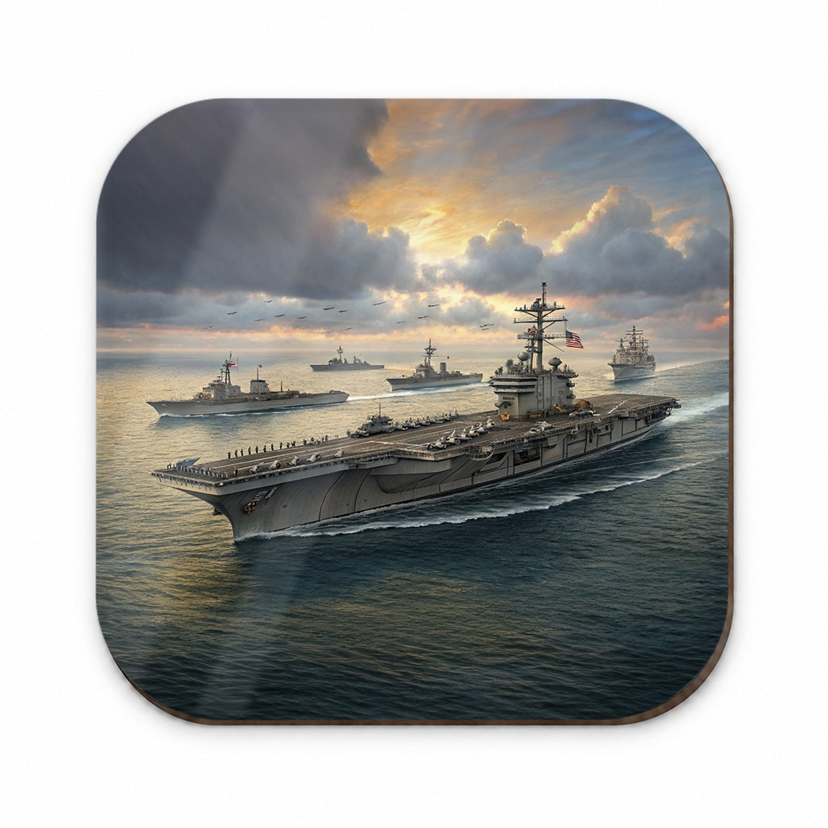 US Navy Carrier Strike Group At Sea Illustration Fridge Magnet