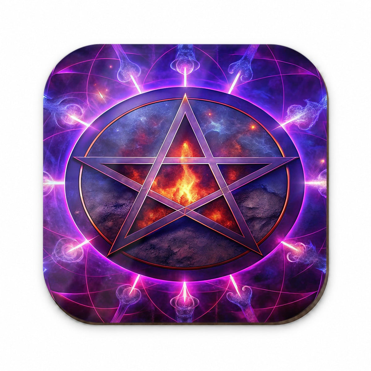 Wiccan Purple Pentagram Evil Summoning Circle Fridge Magnet