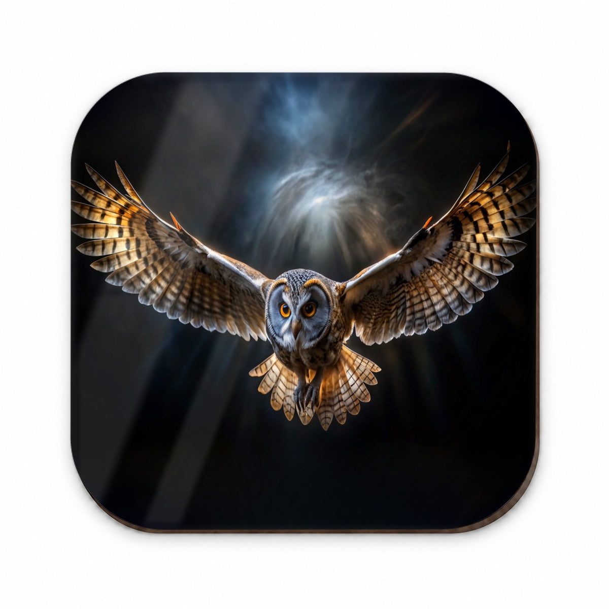 Barn Owl Flying At Night In The Dark Fridge Magnet