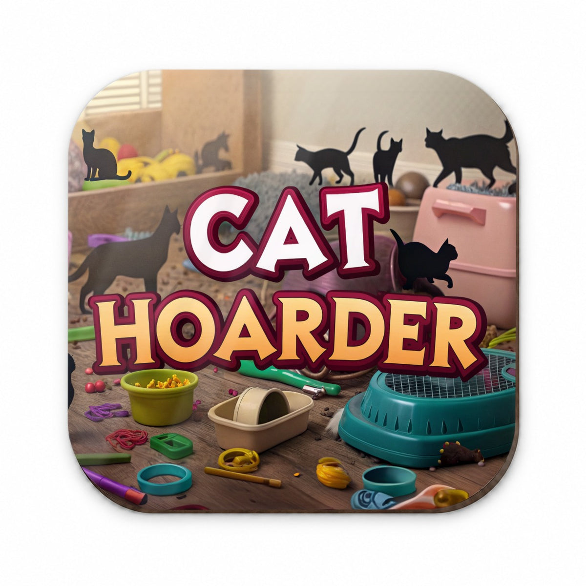 Cat Hoarder Funny Fridge Magnet