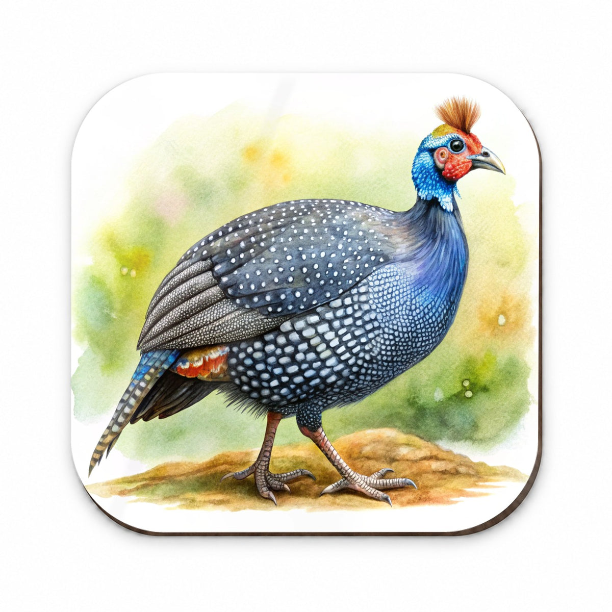 Guinea Fowl Colorful Watercolor Fridge Magnet