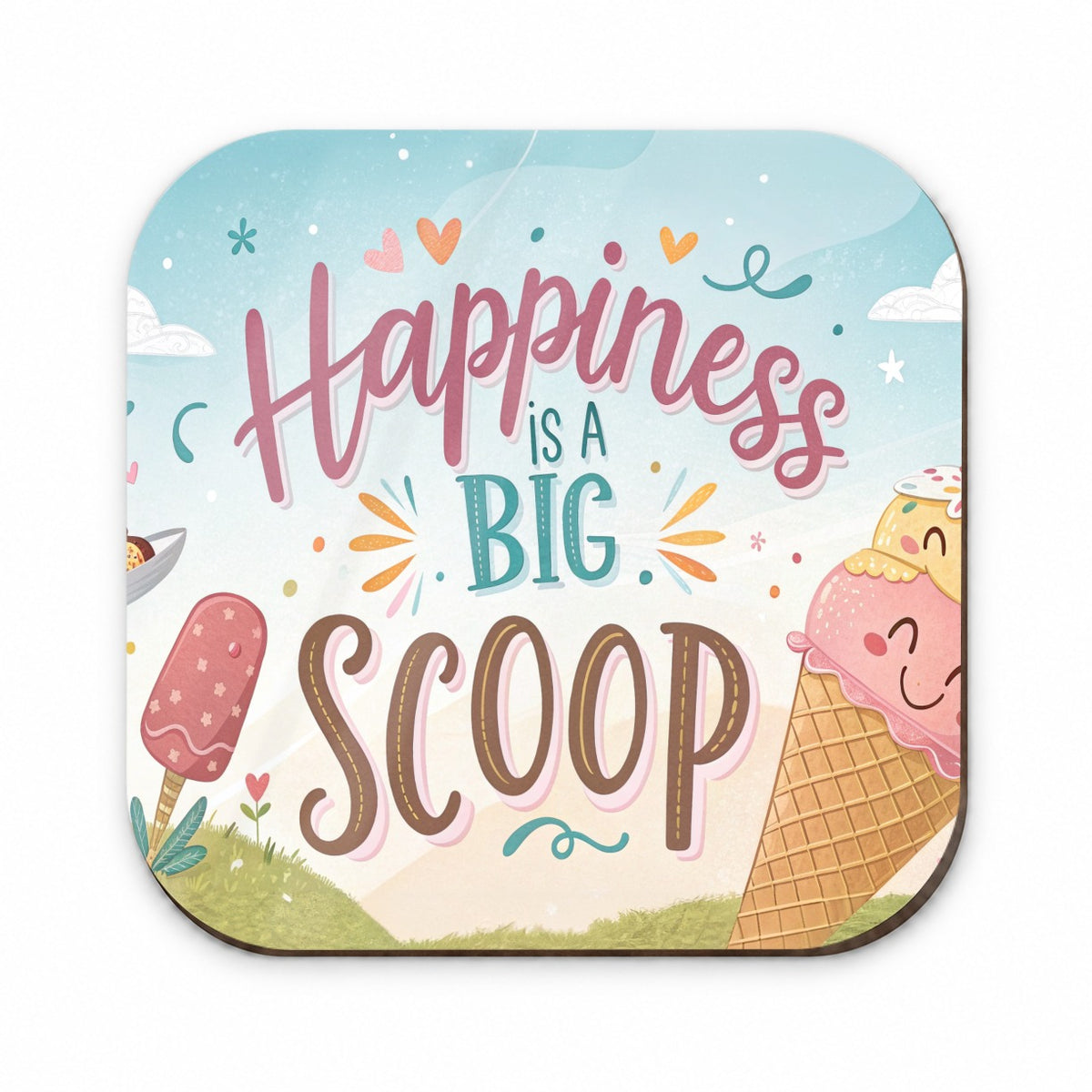 Happiness Is A Big Scoop Ice Cream Funny Fridge Magnet