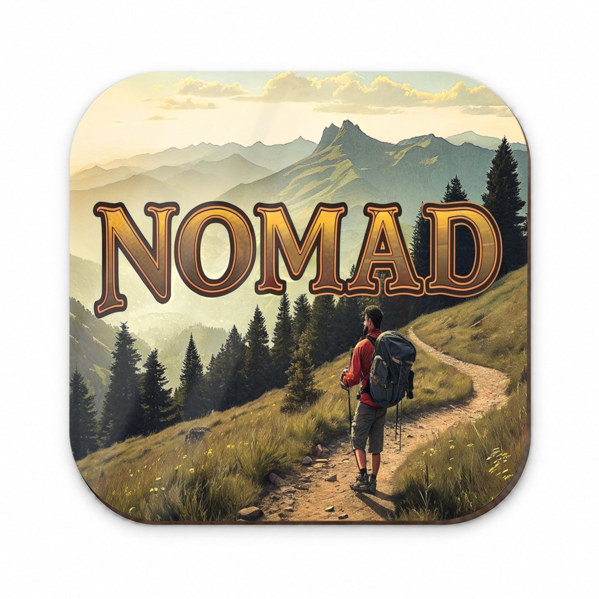 Hiking Nomad Funny Hiker in Wilderness Mountains Forest Fridge Magnet