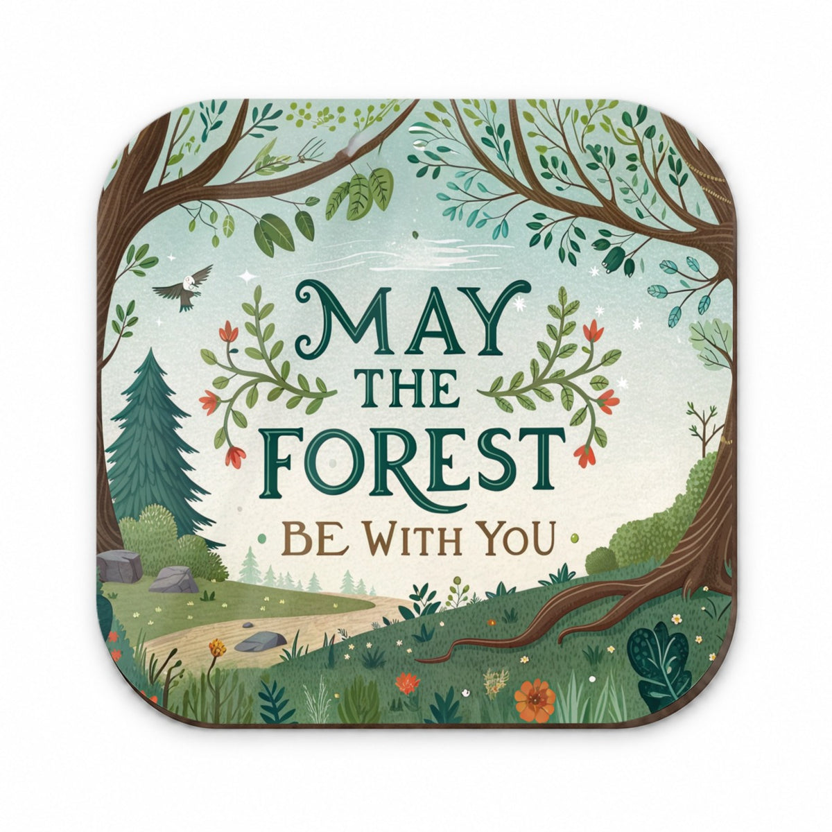 May The Forest Be With You Funny Hiking Camping Fridge Magnet