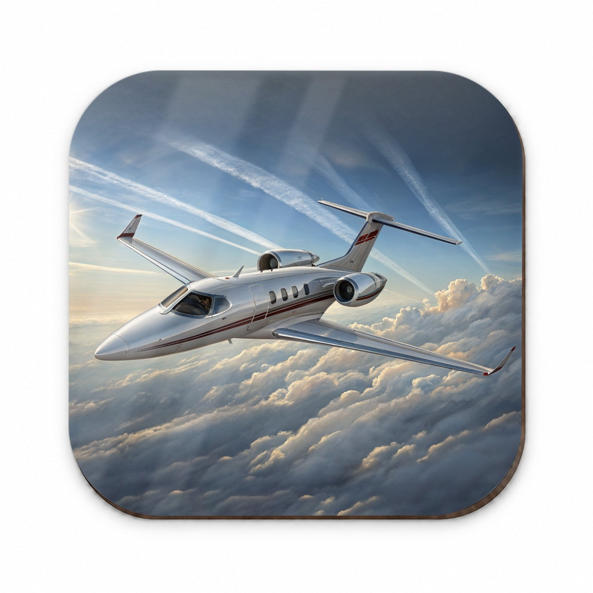 Private Jet In Flight Fridge Magnet