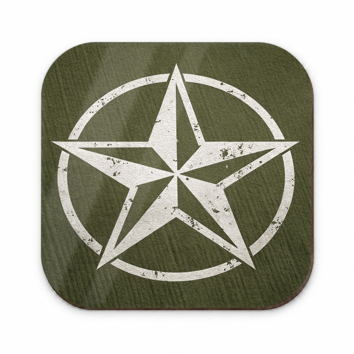 Rustic White Military Army Compass Star Fridge Magnet