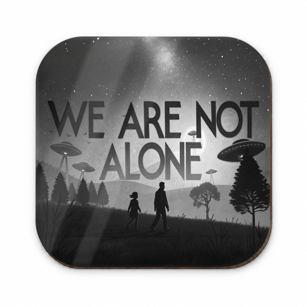 We Are Not Alone Retro Funny Alien Invasion Fridge Magnet