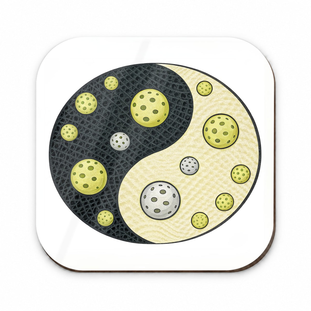 Yin Yang Funny Pickleball Pattern Fridge Magnet